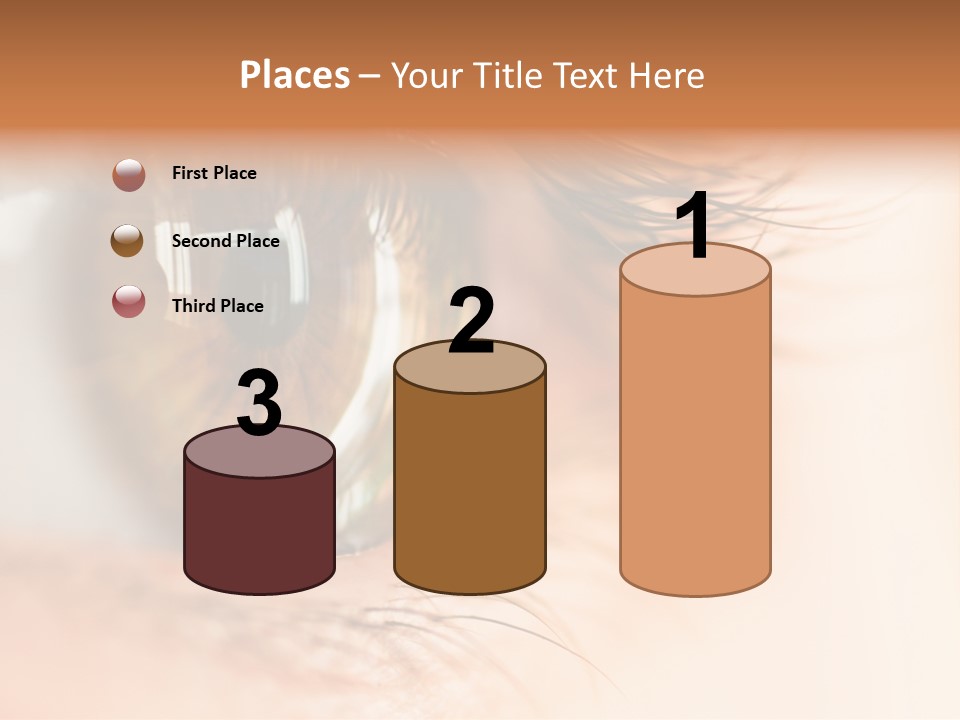 The Macro Image Of The Brown Eye PowerPoint Template
