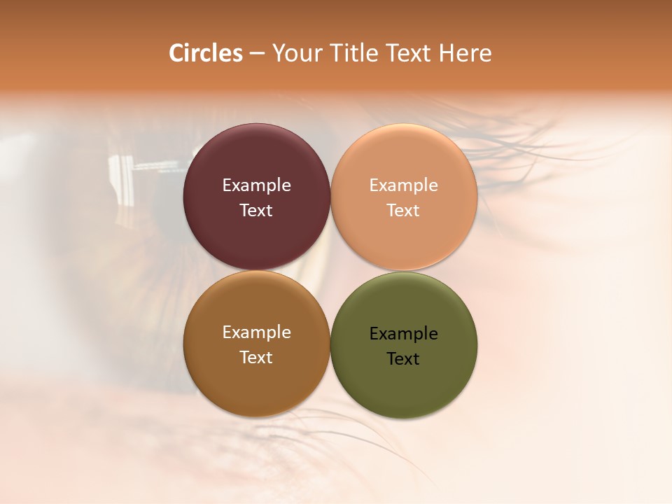 The Macro Image Of The Brown Eye PowerPoint Template