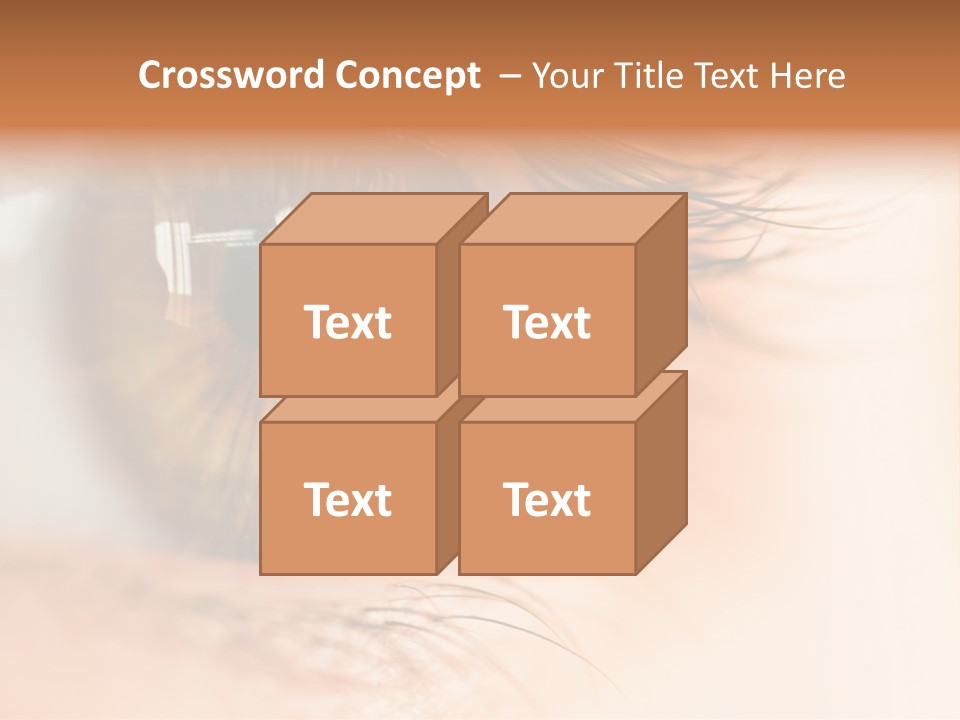 The Macro Image Of The Brown Eye PowerPoint Template