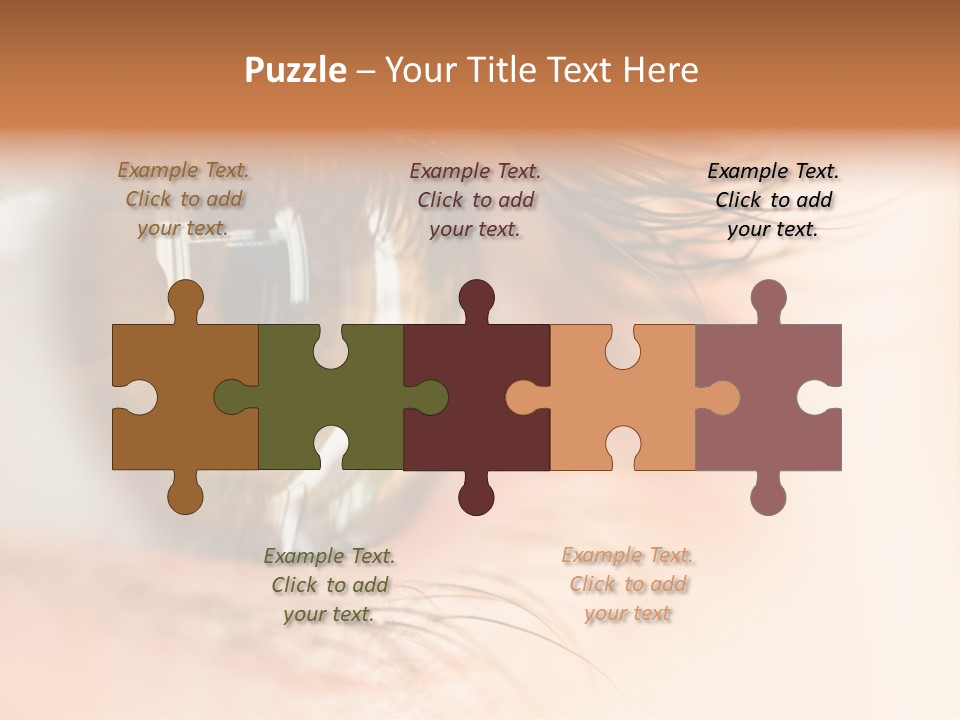 The Macro Image Of The Brown Eye PowerPoint Template