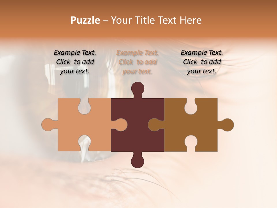 The Macro Image Of The Brown Eye PowerPoint Template