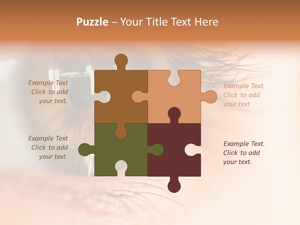 The Macro Image Of The Brown Eye PowerPoint Template
