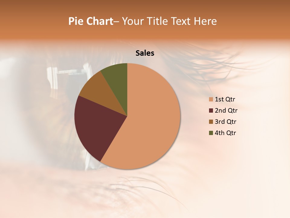 The Macro Image Of The Brown Eye PowerPoint Template