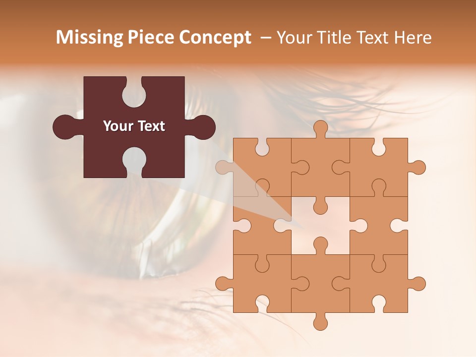 The Macro Image Of The Brown Eye PowerPoint Template