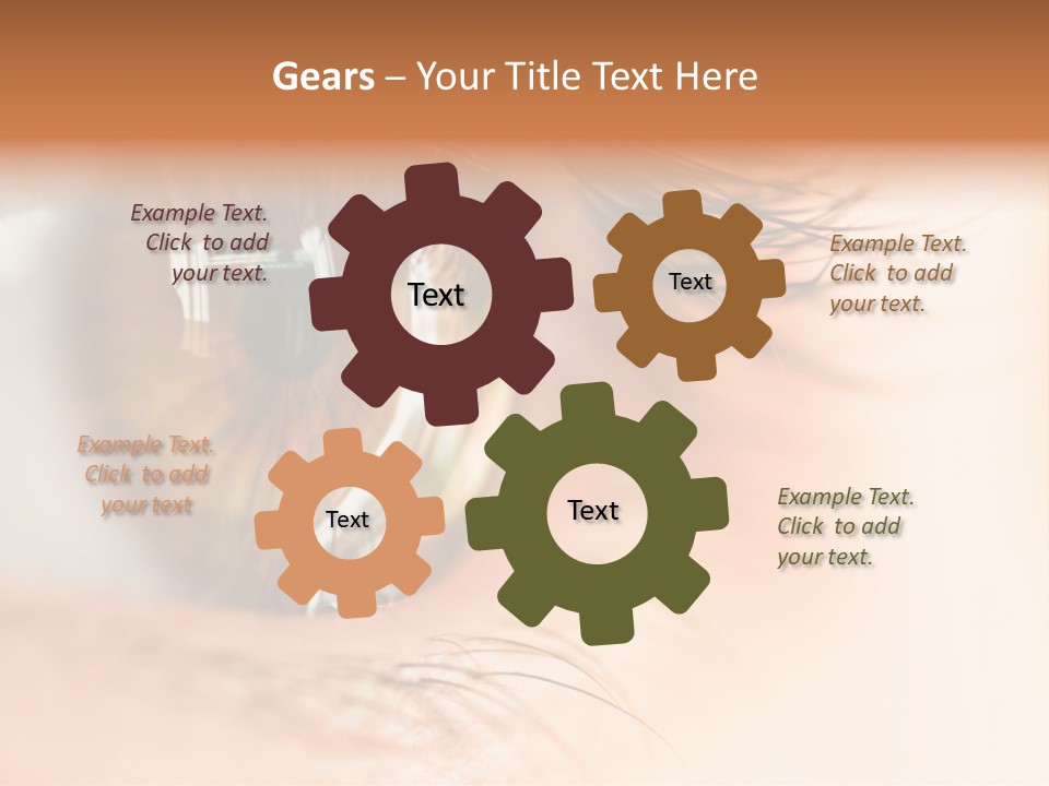 The Macro Image Of The Brown Eye PowerPoint Template