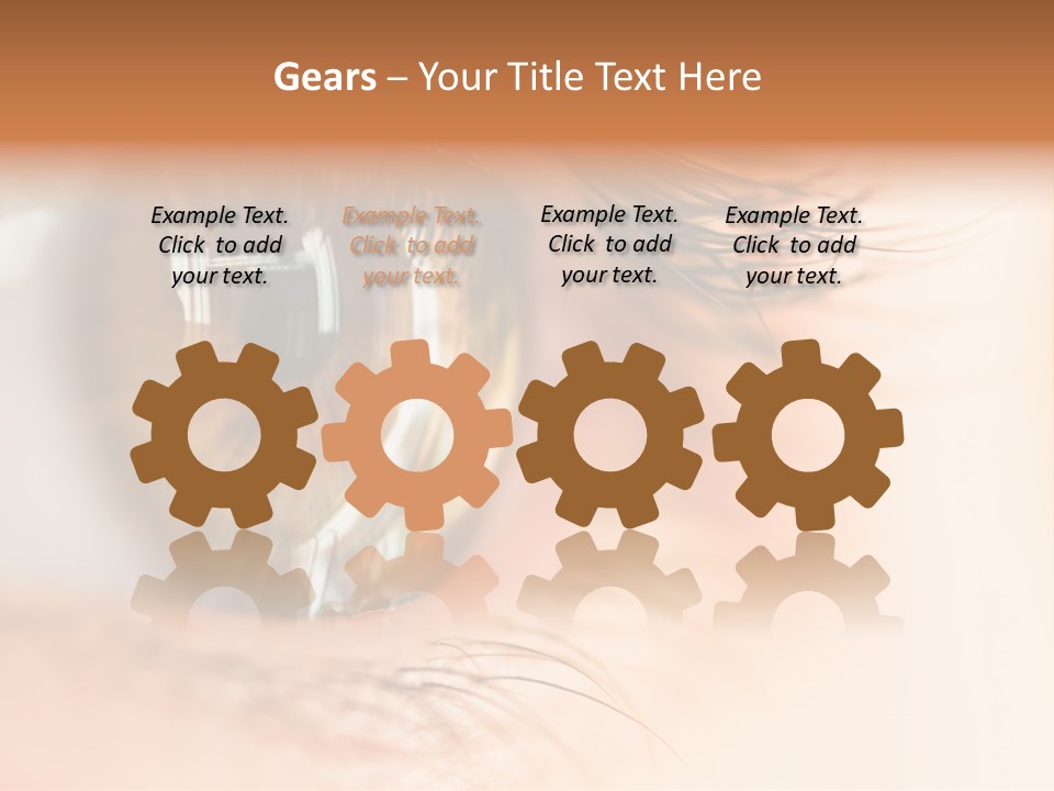 The Macro Image Of The Brown Eye PowerPoint Template