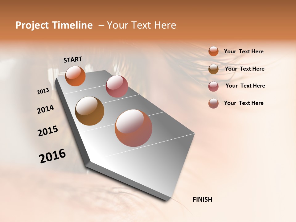 The Macro Image Of The Brown Eye PowerPoint Template