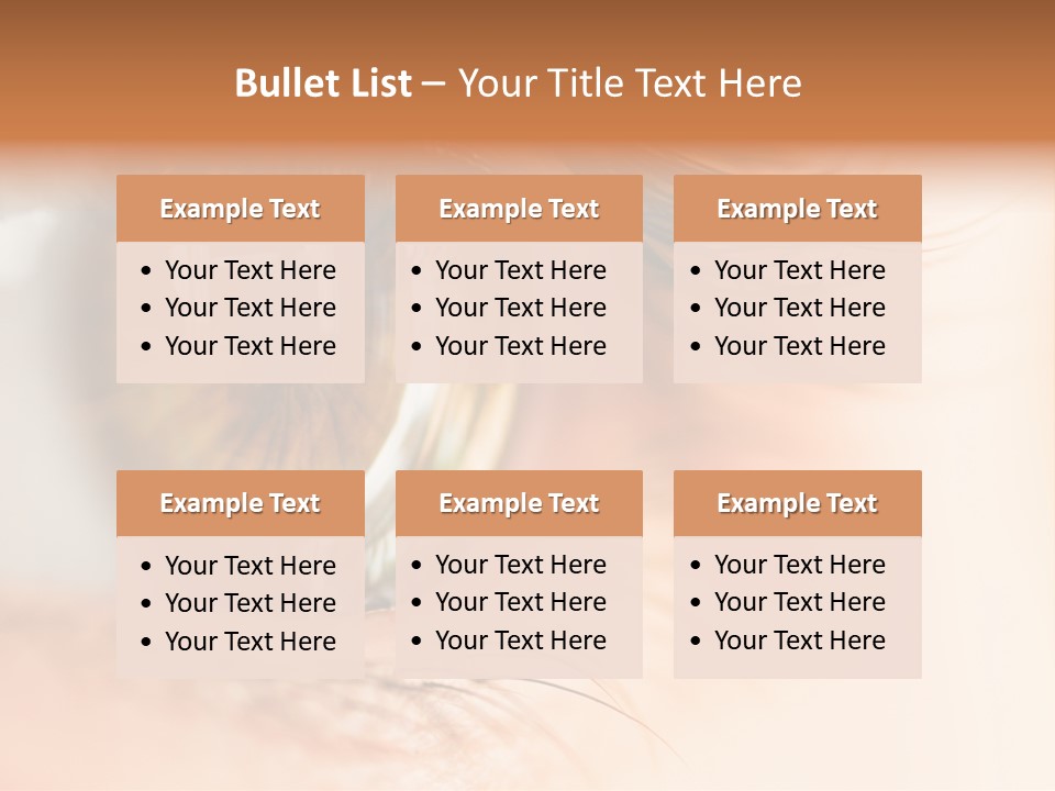 The Macro Image Of The Brown Eye PowerPoint Template