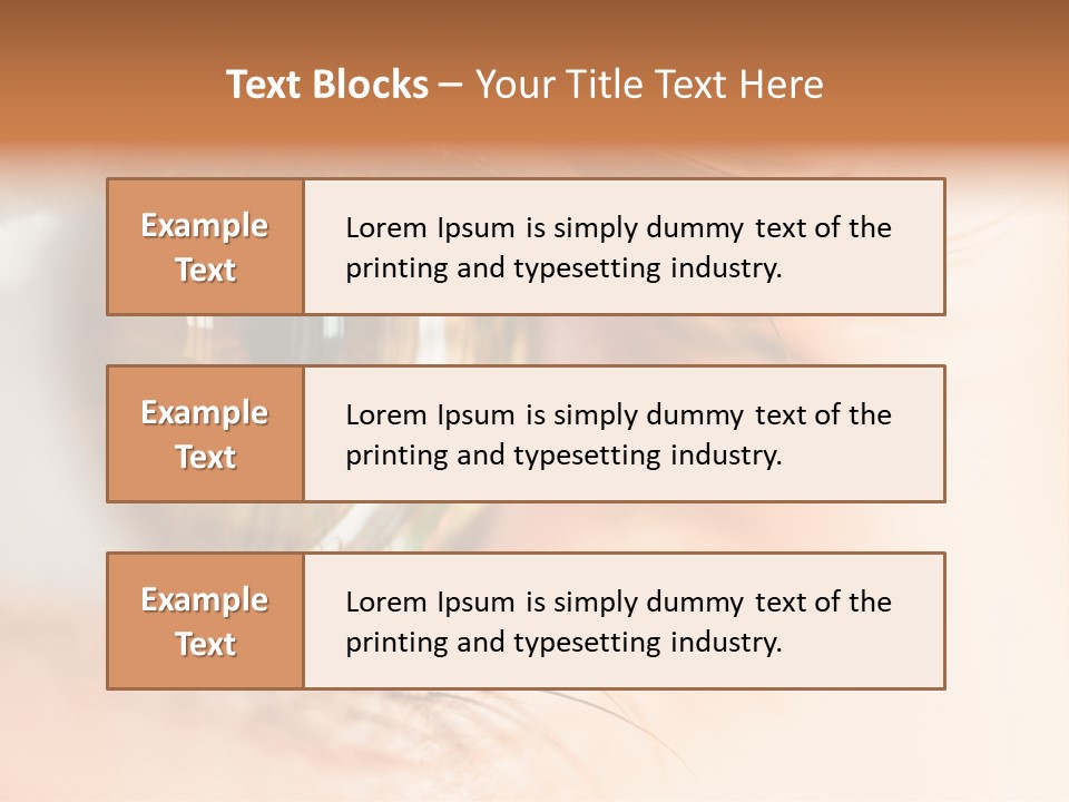 The Macro Image Of The Brown Eye PowerPoint Template