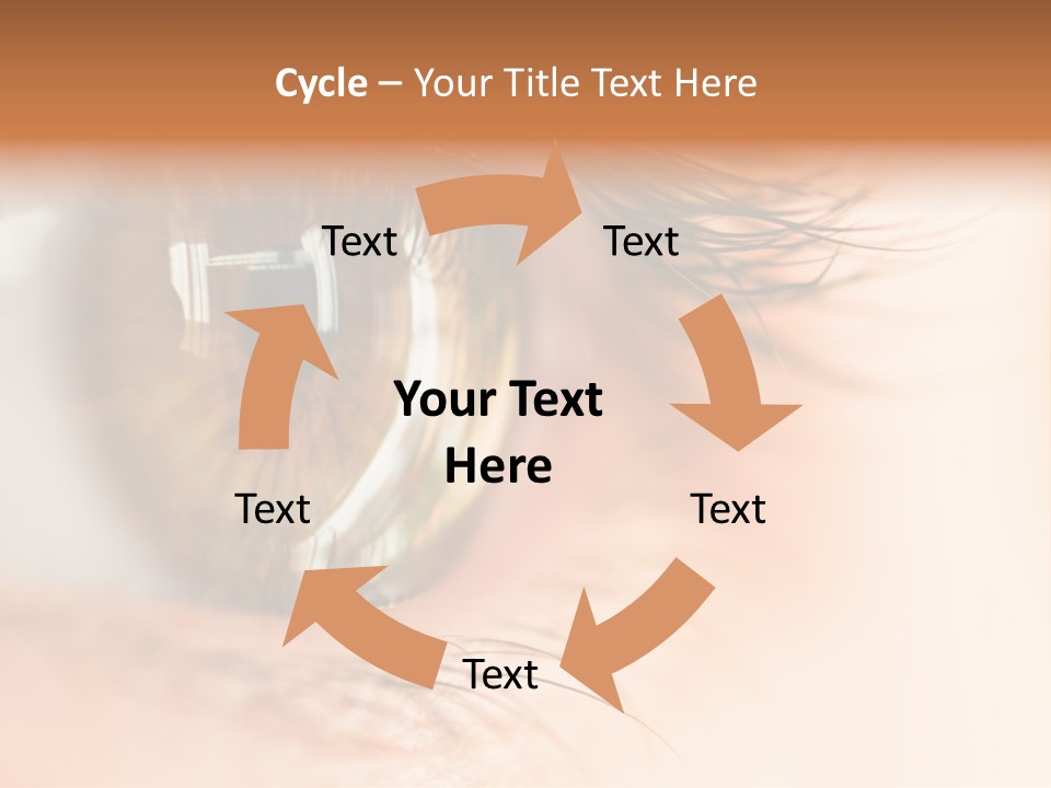 The Macro Image Of The Brown Eye PowerPoint Template