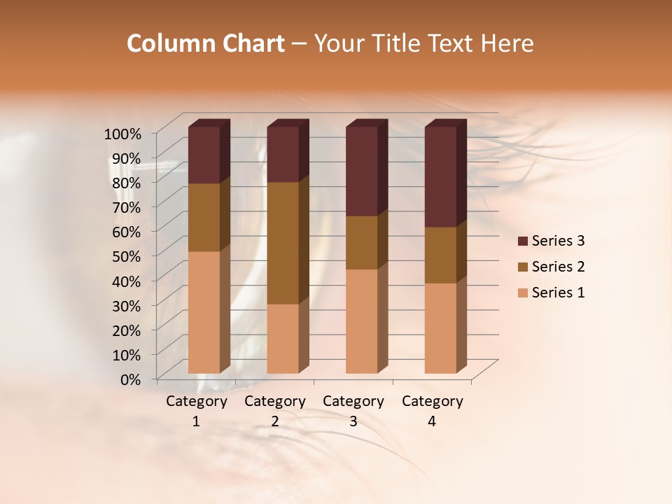 The Macro Image Of The Brown Eye PowerPoint Template