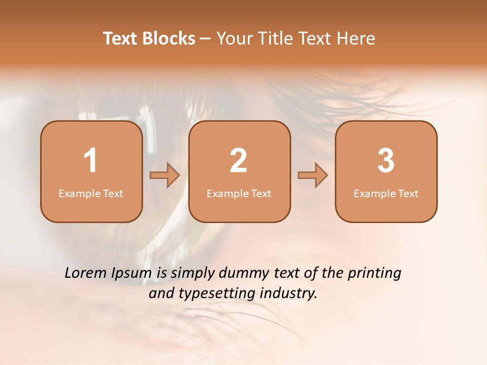 The Macro Image Of The Brown Eye PowerPoint Template