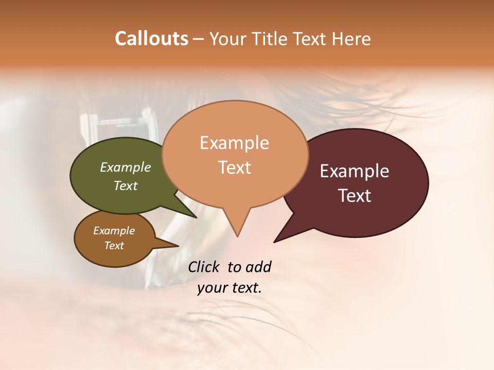 The Macro Image Of The Brown Eye PowerPoint Template