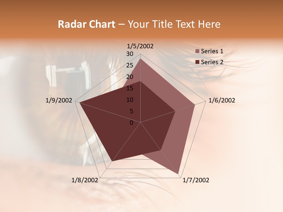 The Macro Image Of The Brown Eye PowerPoint Template
