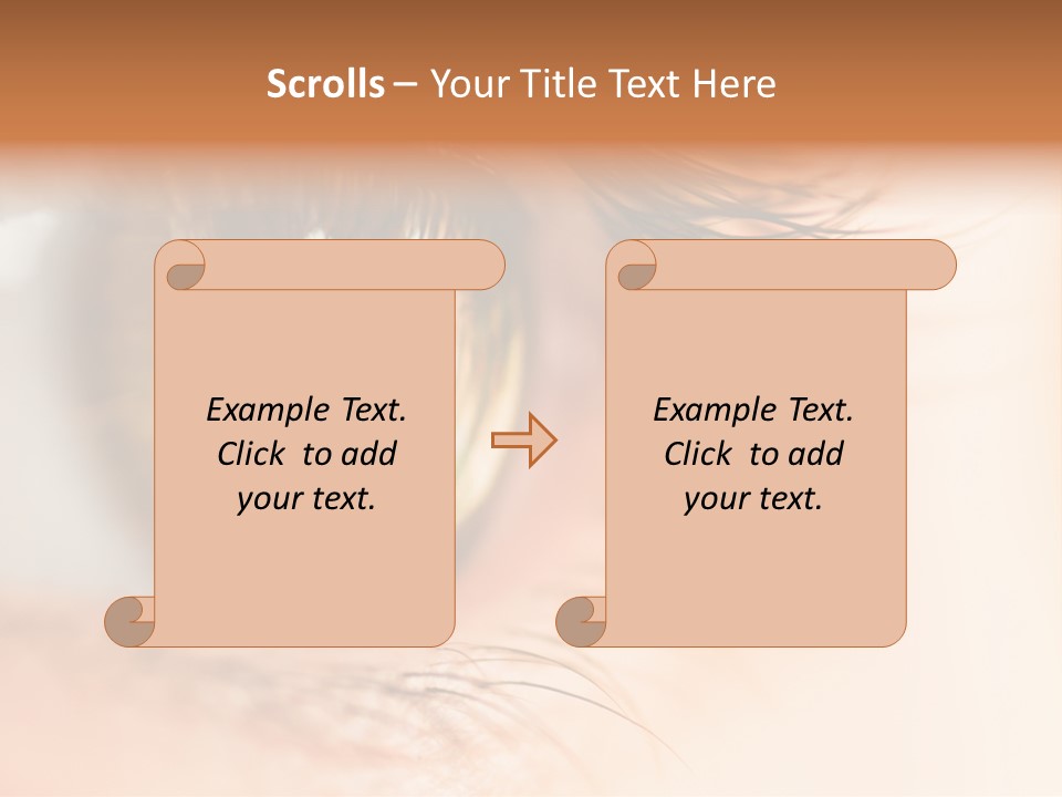 The Macro Image Of The Brown Eye PowerPoint Template