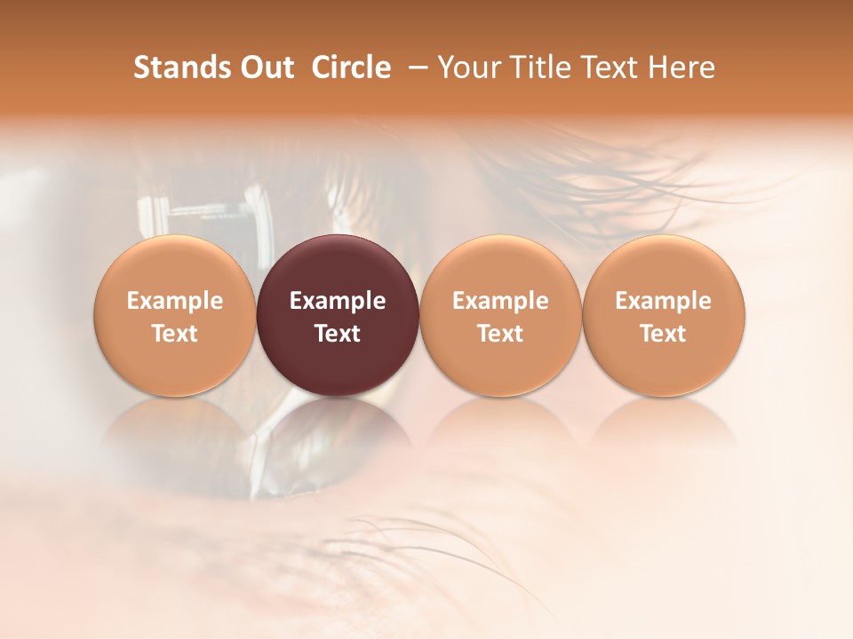 The Macro Image Of The Brown Eye PowerPoint Template