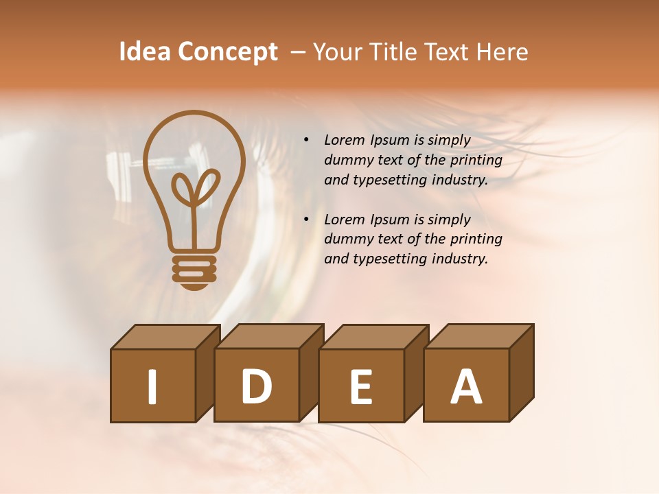The Macro Image Of The Brown Eye PowerPoint Template