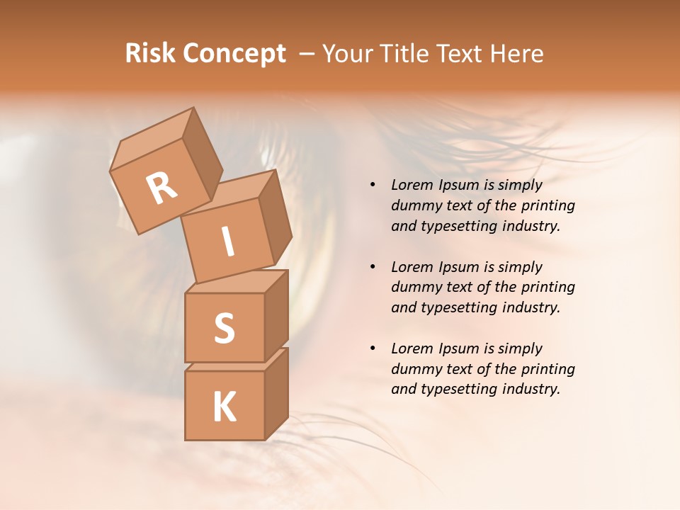 The Macro Image Of The Brown Eye PowerPoint Template