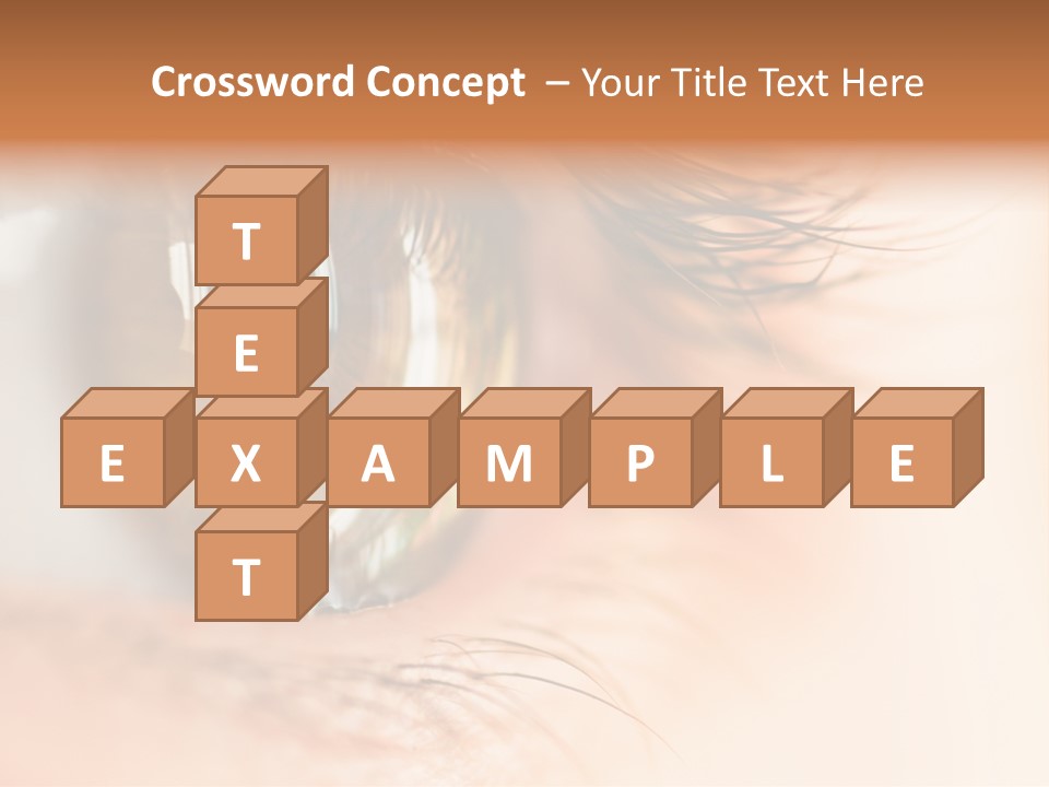 The Macro Image Of The Brown Eye PowerPoint Template