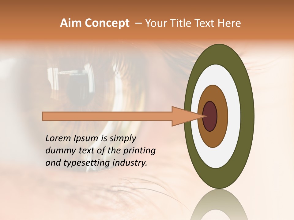 The Macro Image Of The Brown Eye PowerPoint Template