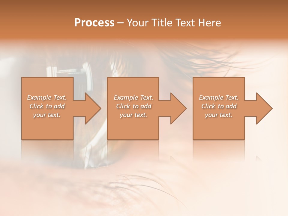 The Macro Image Of The Brown Eye PowerPoint Template
