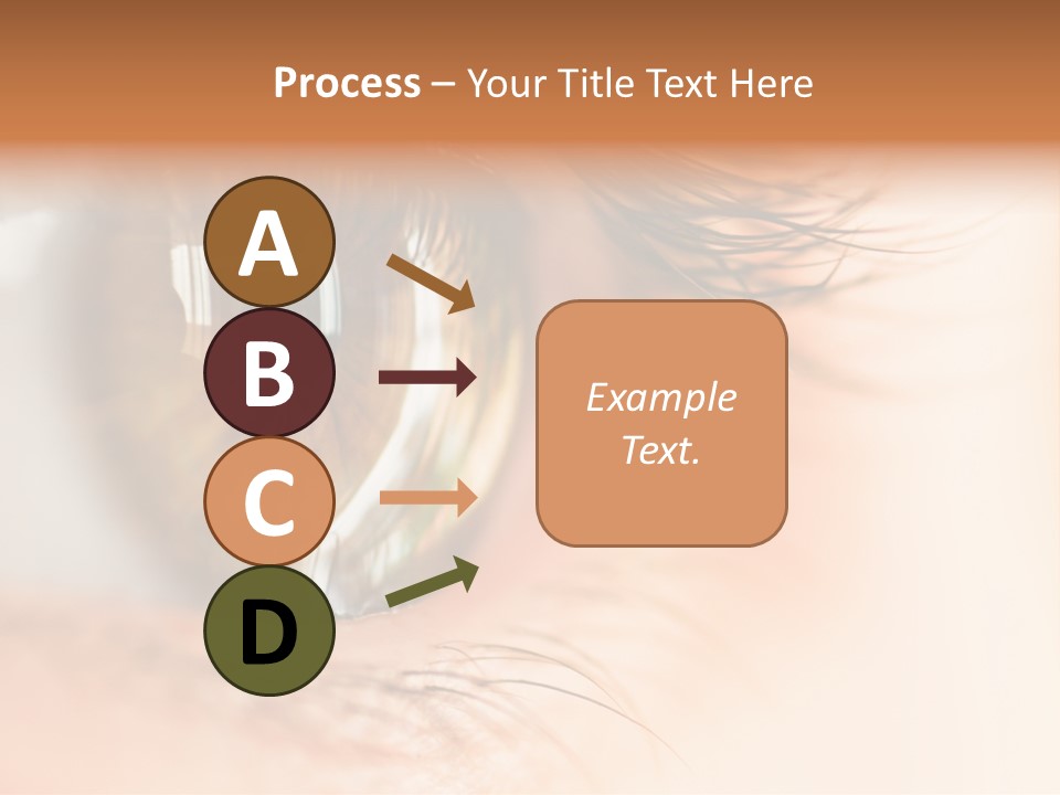 The Macro Image Of The Brown Eye PowerPoint Template