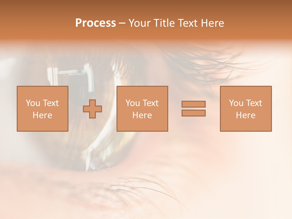 The Macro Image Of The Brown Eye PowerPoint Template