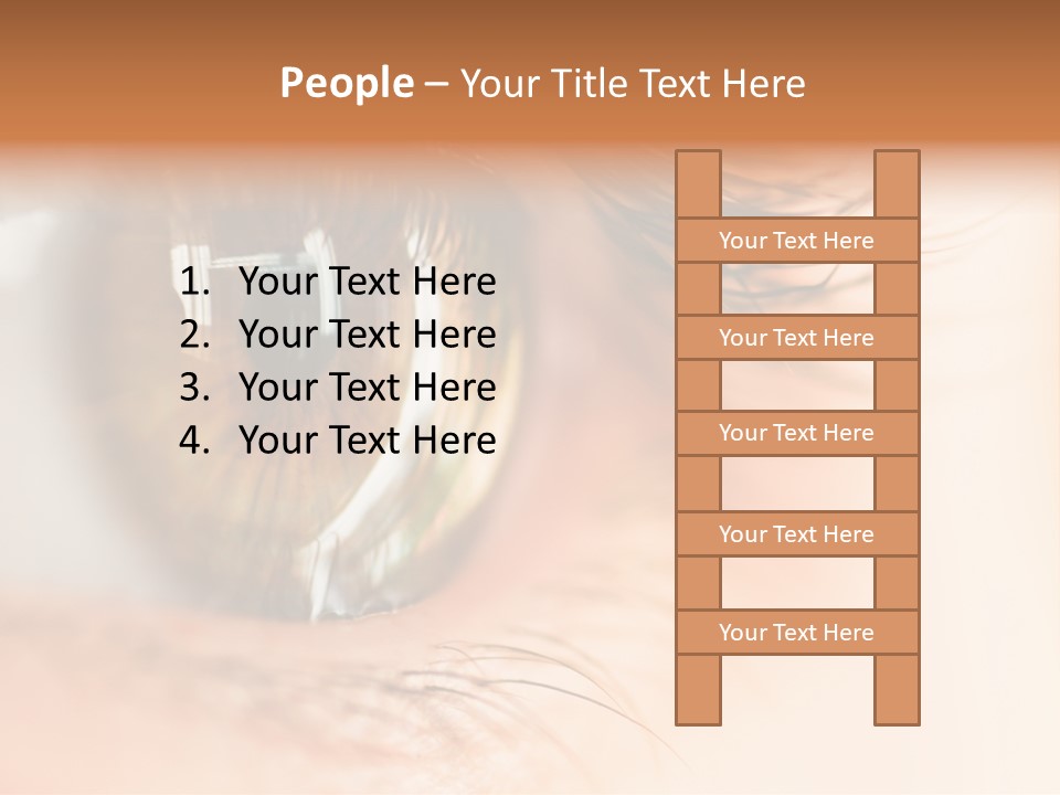 The Macro Image Of The Brown Eye PowerPoint Template