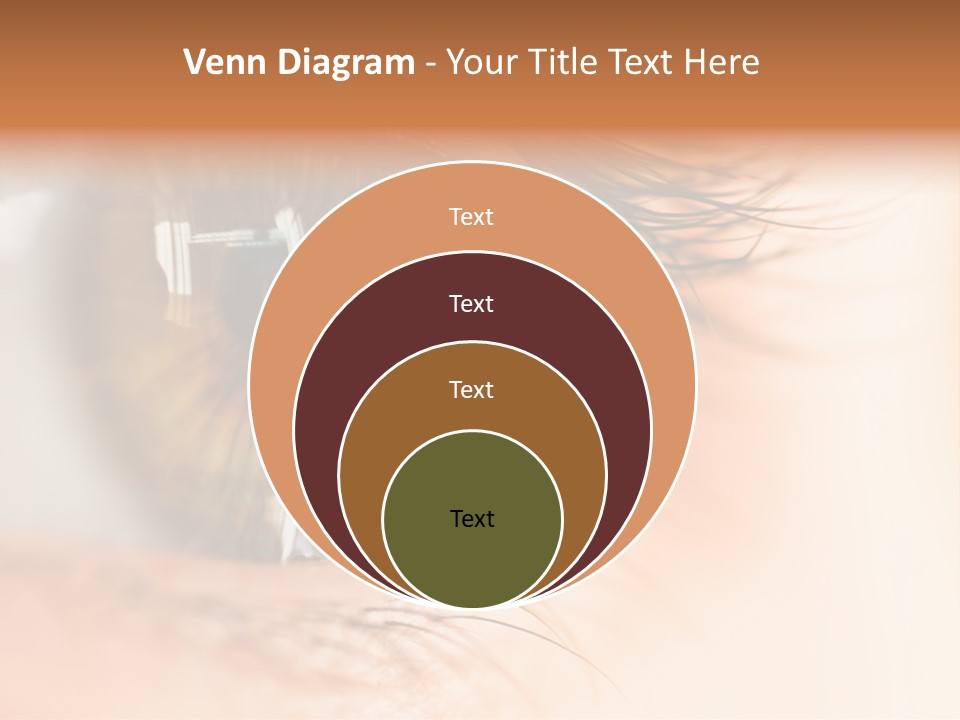 The Macro Image Of The Brown Eye PowerPoint Template