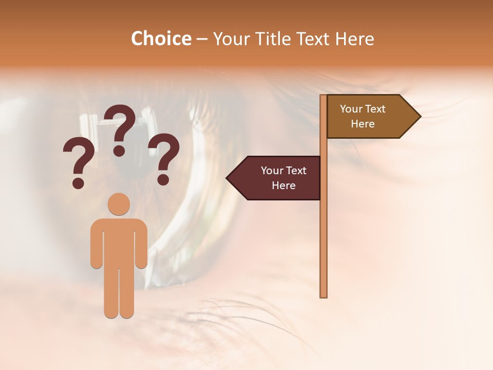The Macro Image Of The Brown Eye PowerPoint Template