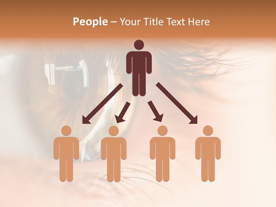 The Macro Image Of The Brown Eye PowerPoint Template