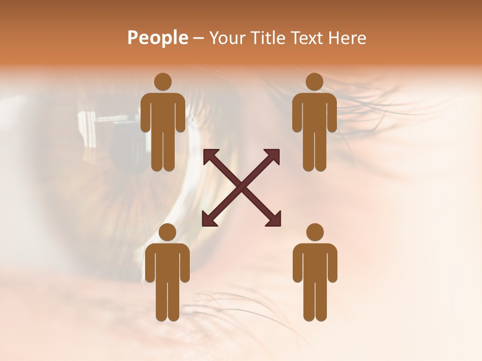 The Macro Image Of The Brown Eye PowerPoint Template