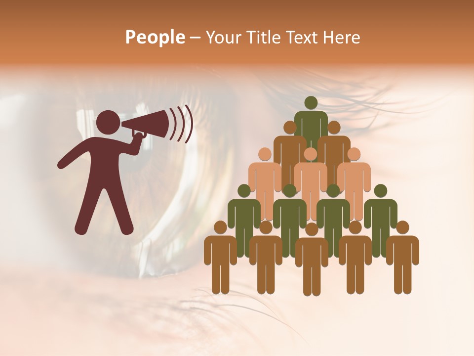 The Macro Image Of The Brown Eye PowerPoint Template