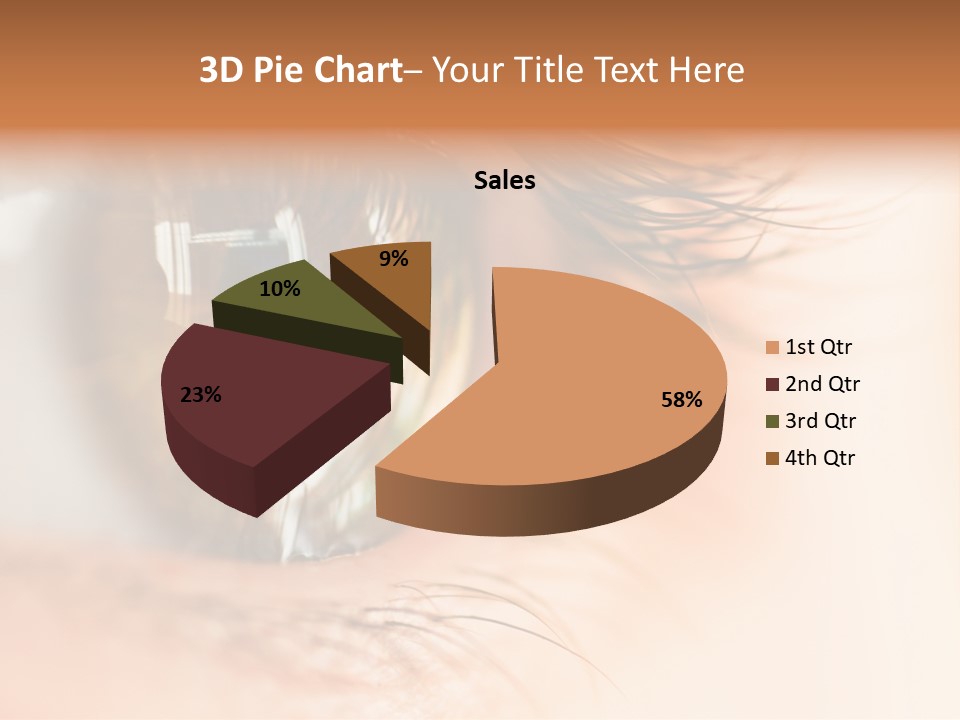 The Macro Image Of The Brown Eye PowerPoint Template