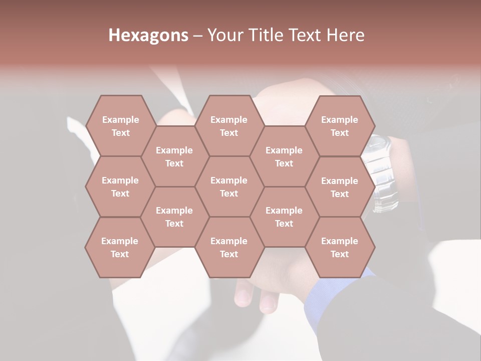 A Diverse Group Of Workers With Their Hands Together In Form Of Teamwork PowerPoint Template