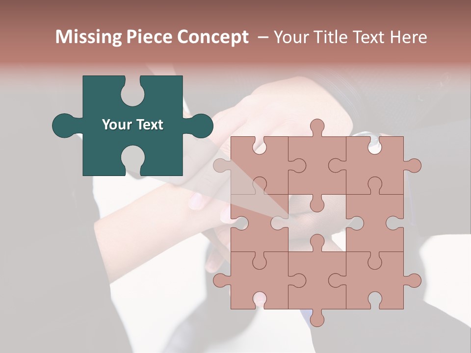 A Diverse Group Of Workers With Their Hands Together In Form Of Teamwork PowerPoint Template