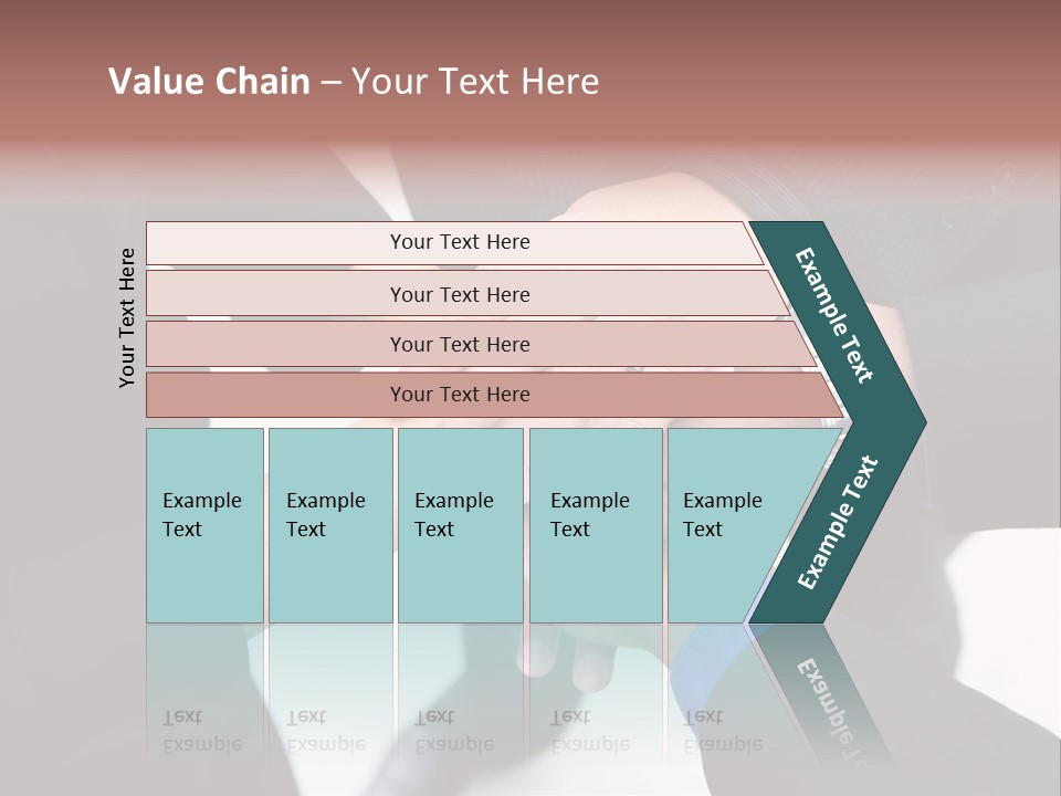 A Diverse Group Of Workers With Their Hands Together In Form Of Teamwork PowerPoint Template