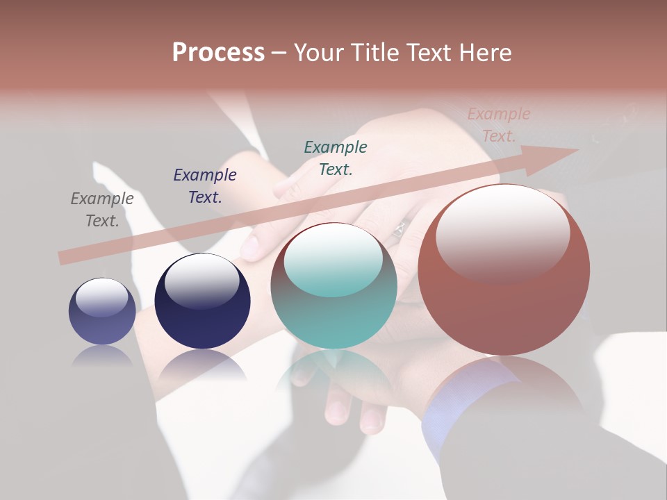 A Diverse Group Of Workers With Their Hands Together In Form Of Teamwork PowerPoint Template