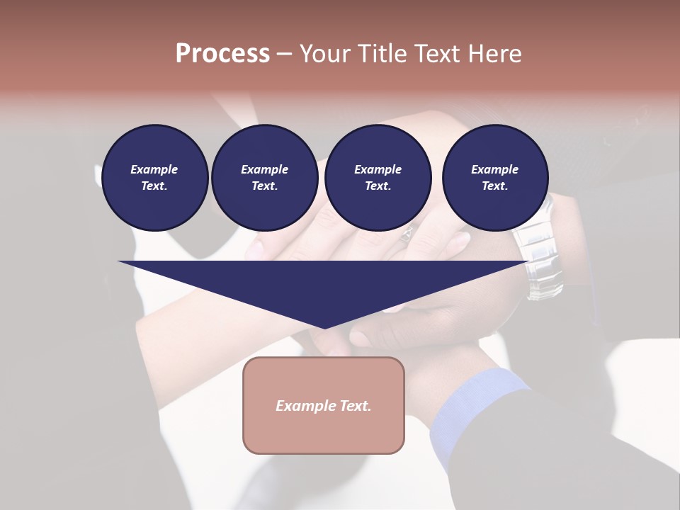 A Diverse Group Of Workers With Their Hands Together In Form Of Teamwork PowerPoint Template