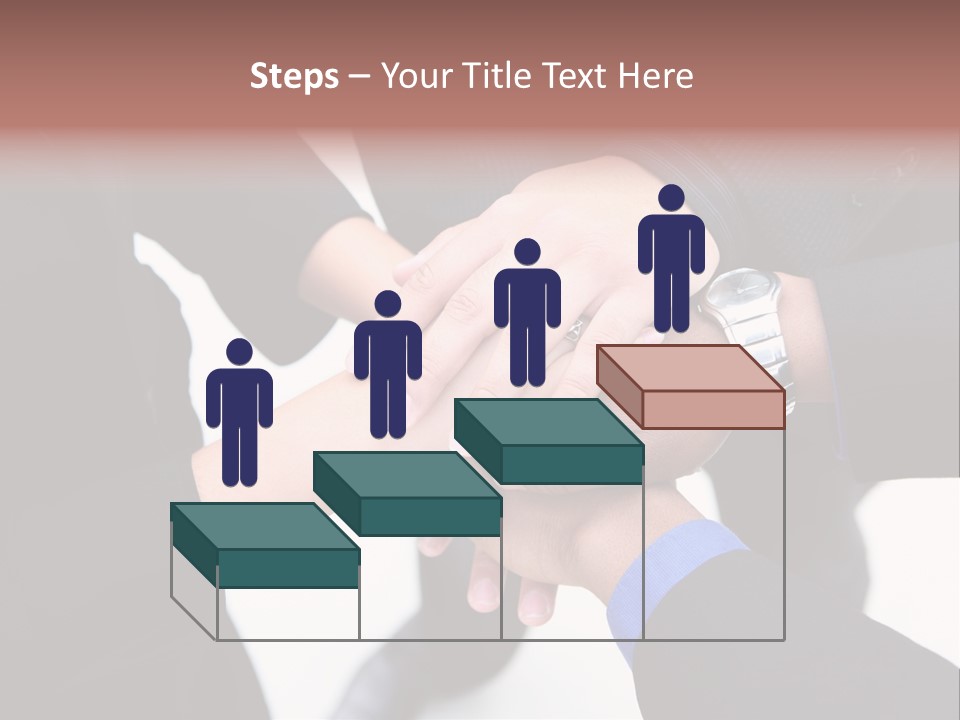 A Diverse Group Of Workers With Their Hands Together In Form Of Teamwork PowerPoint Template