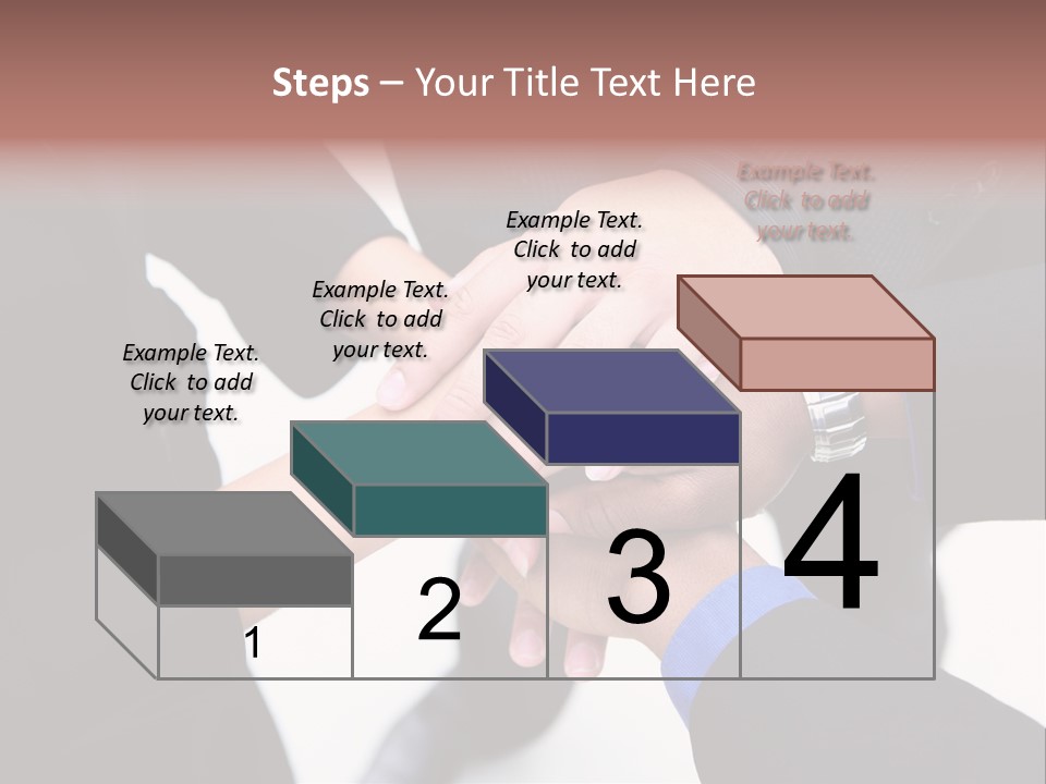 A Diverse Group Of Workers With Their Hands Together In Form Of Teamwork PowerPoint Template