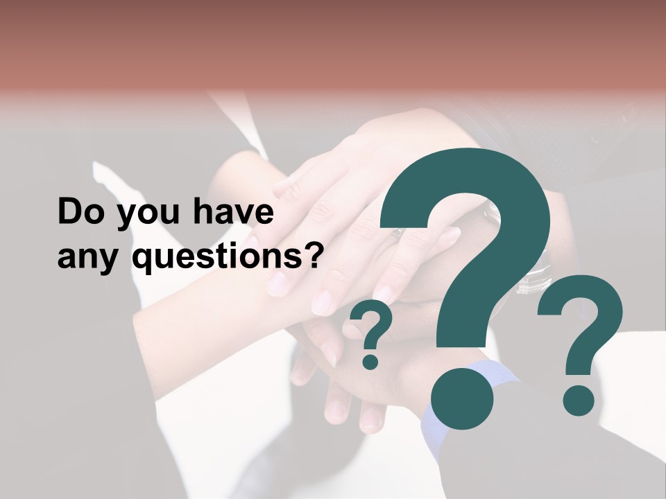 A Diverse Group Of Workers With Their Hands Together In Form Of Teamwork PowerPoint Template