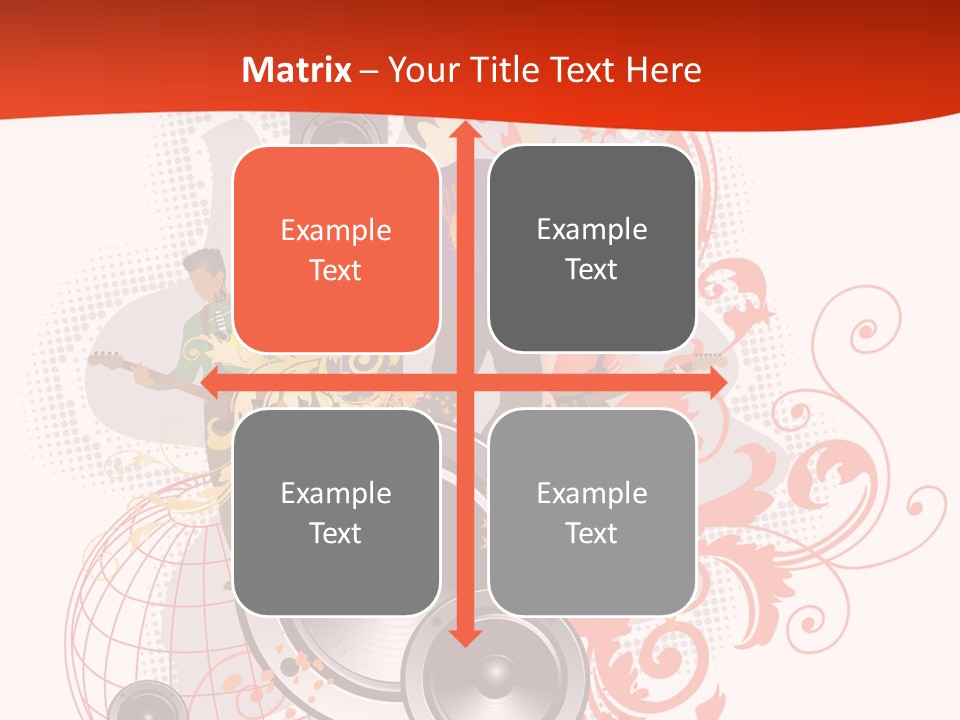 Illustration With Rock Band Stock Vector Illustration: PowerPoint Template