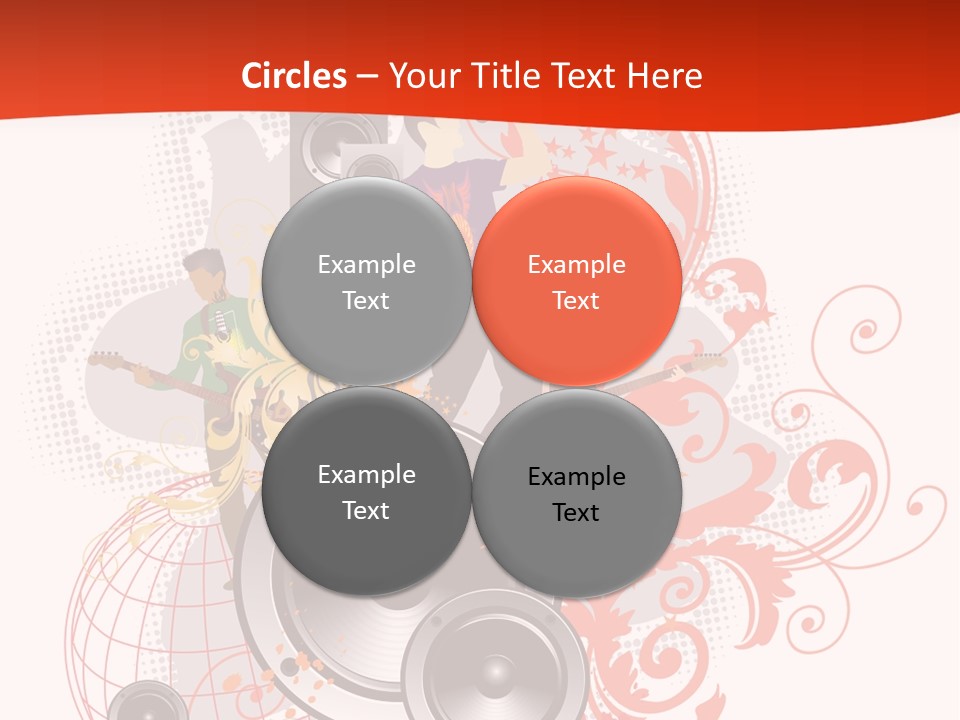 Illustration With Rock Band Stock Vector Illustration: PowerPoint Template