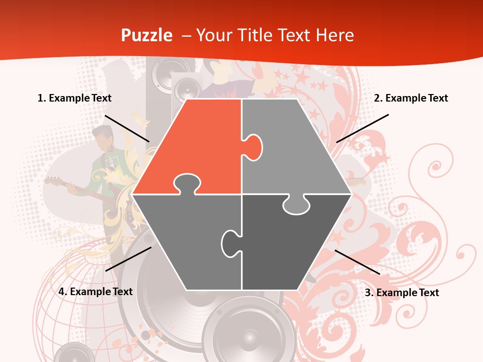 Illustration With Rock Band Stock Vector Illustration: PowerPoint Template