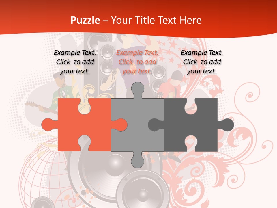 Illustration With Rock Band Stock Vector Illustration: PowerPoint Template