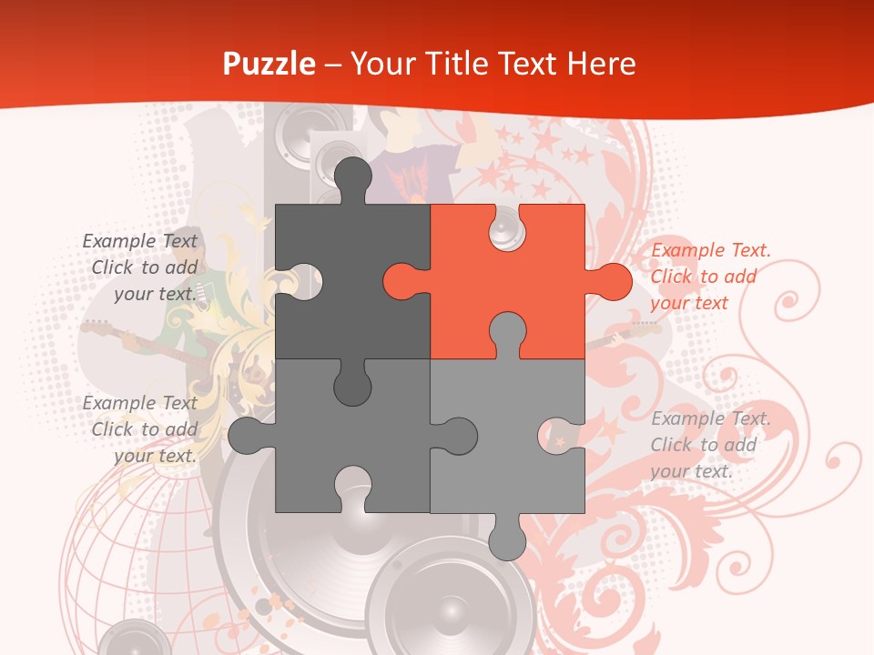 Illustration With Rock Band Stock Vector Illustration: PowerPoint Template