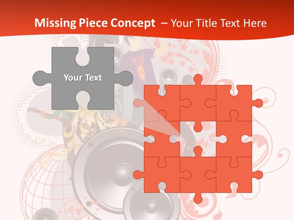 Illustration With Rock Band Stock Vector Illustration: PowerPoint Template