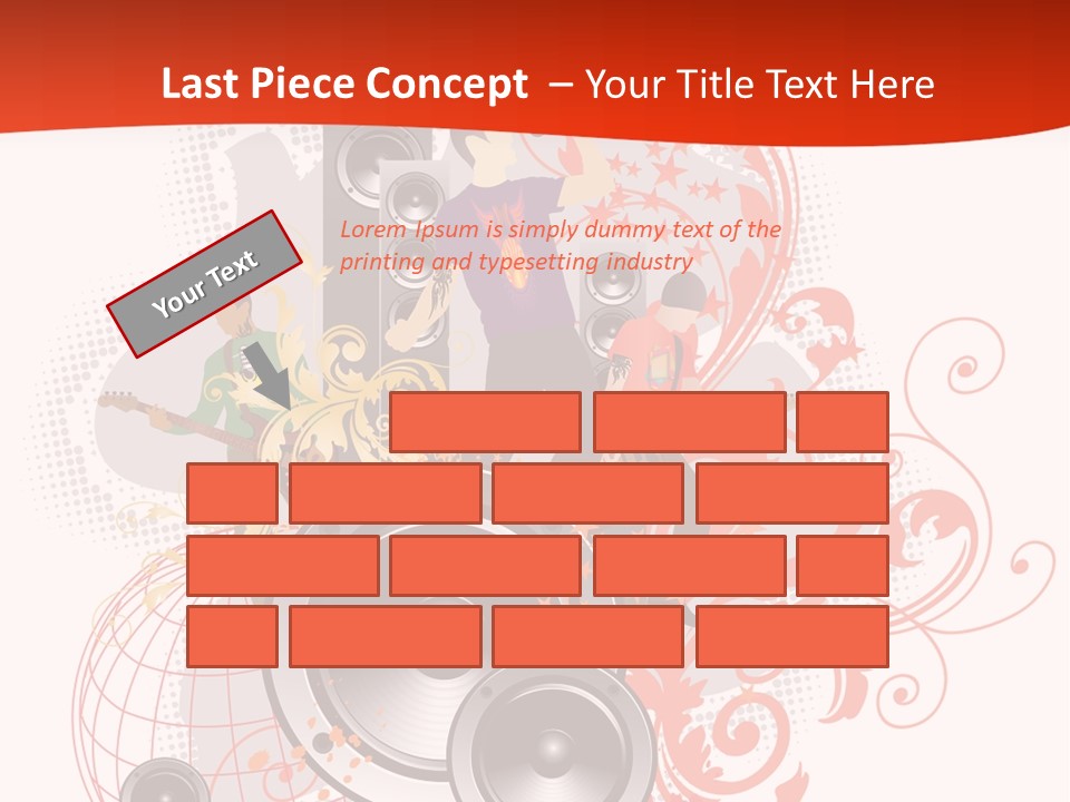 Illustration With Rock Band Stock Vector Illustration: PowerPoint Template