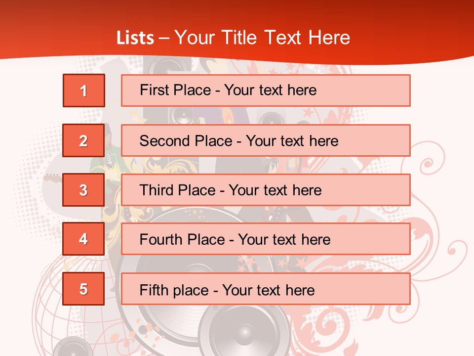 Illustration With Rock Band Stock Vector Illustration: PowerPoint Template